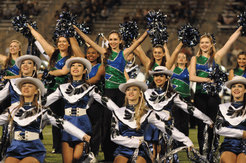 Dancing to “Aint Nothing Wrong With That,” Kelsey Zieschang (12), Karissa Cantrell (11), Heeyoung Sim (11), Allie Williams (12), Laura Fretwell (11), and Priyanka Mina (12) perform their Homecoming Routine with their sister team, Sapphire Dancers. These girls rehearsed every morning for a week to put together this energetic dance routine to encourage school spirit. “Dancing with our sister team for the first time made me realize the importance of bonding and team work ethics, “ Fretwell said. “After the performance, I felt that all the hard work we poured into the practices was worth it.”