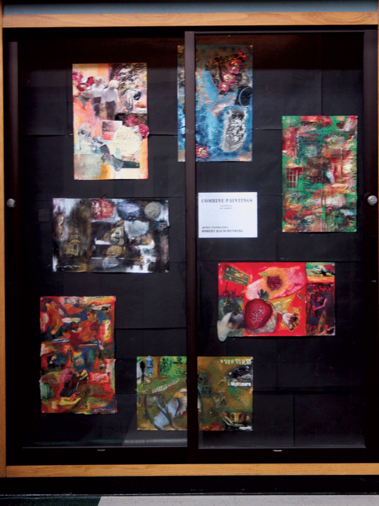 The most successful combine paintings of Art II: Painting were displayed in the main hall. 