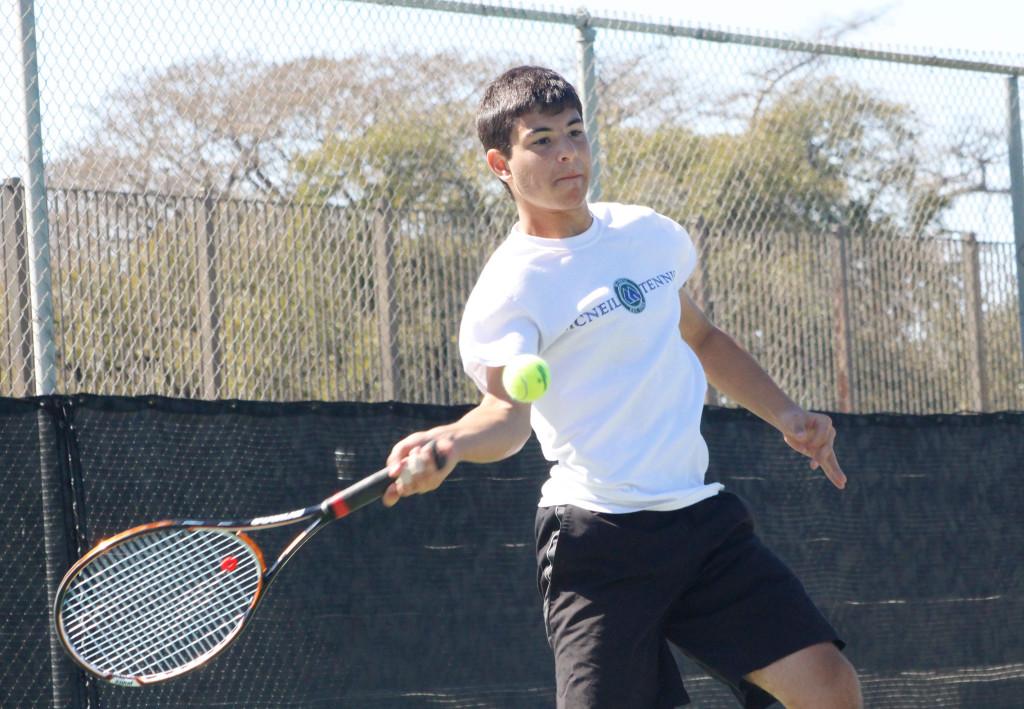Freshman Jack Cohen competes in the finals of the Edison Bear Invitational in San Antonio.