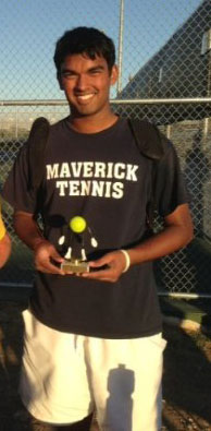Junior Pooshan Shah with his second place trophy from the Pflugerville tournament. 