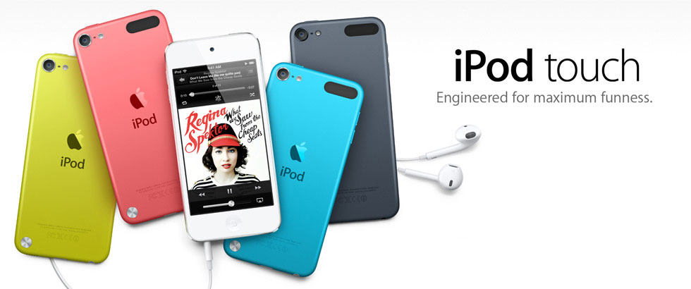 Five years after the release of the first generation iPod touch, Apple is finally offering it in multiple colors. However, the only colors available are green, pink, black, white and blue. The iPod Touch also comes with Apples new EarPods, sold separately for $29.
