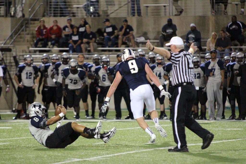  Zachary Vaughan celebrating after a big defensive play