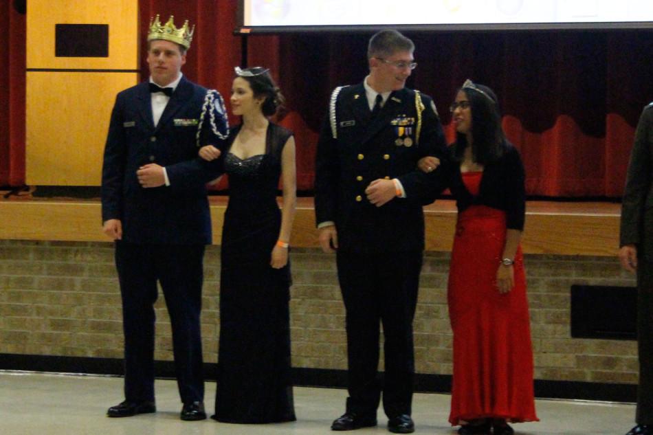 Ben Irish (12) and Destiny Villegas (12) were crowned King and Queen at the ROTC Military Ball on March 1st