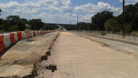 While doing construction on McNeil Road, construction workers found caves, which delayed the finish of the project. 