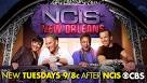 The new NCIS show, NCIS: New Orleans, is on Tuesday nights on CBS at 9/8c.