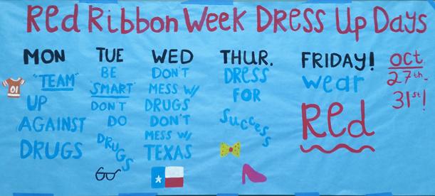 Red Ribbon Week inspires students to dress up to fight against drugs.