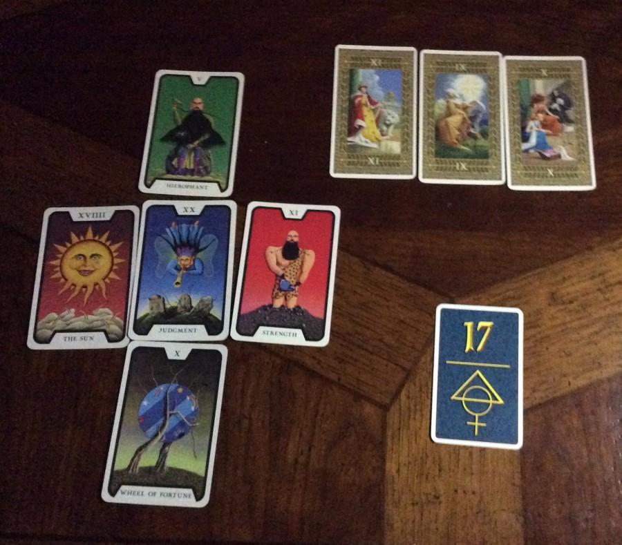 There are many types of tarot cards along with many layouts, here are three decks with three different layouts.