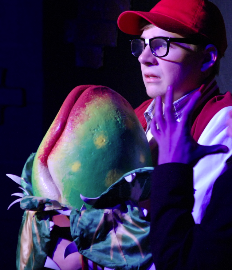 Keith Gruber (12) as Seymour at Little Shop of Horrors 