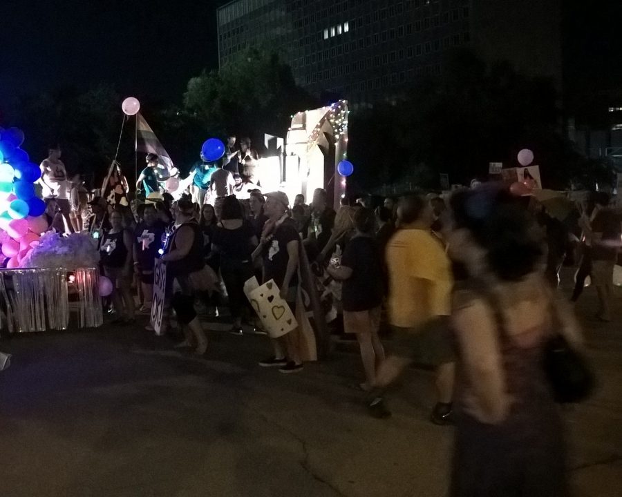 The Pride Parade begins about nine p.m. on August 27 at downtown Austin.