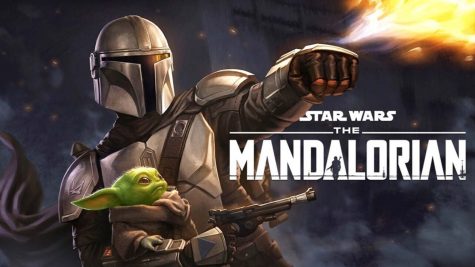 The‌ ‌Mandalorian‌ ‌(Pedro‌ ‌Pascal)‌ ‌and‌ ‌the‌ ‌Child‌ ‌graphic.‌