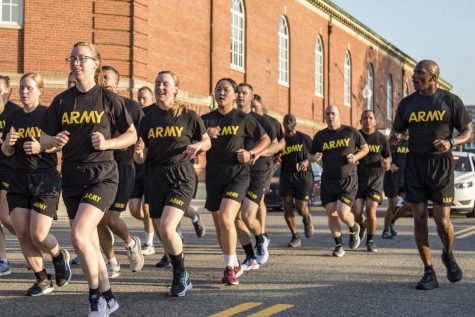 The U.S. Army Birthday Run included an infantry regiment.