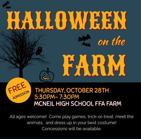 McNeil FFA hosts its fourth annual Halloween on the Farm on Oct. 28. 