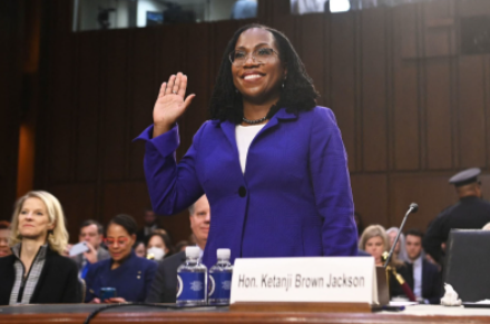 US Supreme Court nominee Judge Ketanji Jackson introduces herself to the Judiciary Committee and recites the Oath of Truth on her first day of confirmation hearings. 