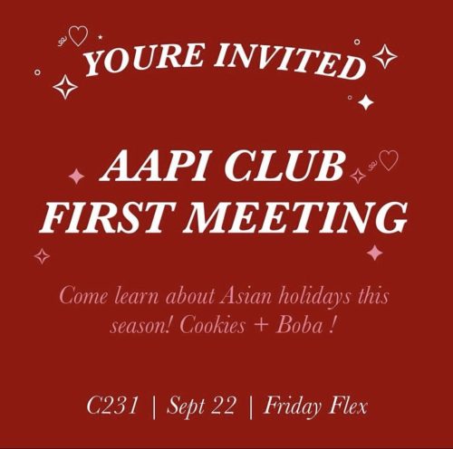 Asian American Pacific Islander Clubs First Meeting