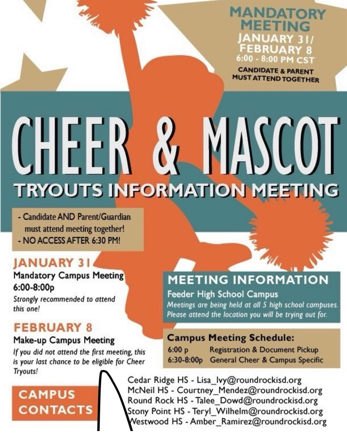 Cheer Tryout Information   The Trailblazer