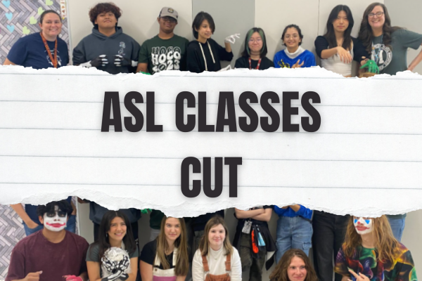 Services of the ASL 3 and 4 classes have been metaphorically "cut." The classes have previously worked within the deaf ed program, including last year's deaf ed Halloween party.