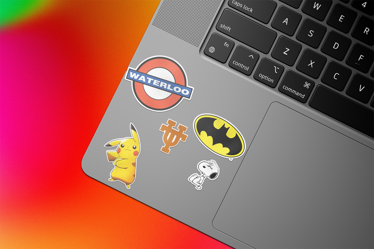 Seniors Share Sticker-decorated Chromebooks