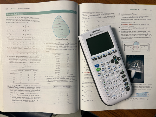 Photo of the TI-84 Plus, a calculator that is allowed to be used during the math portion of the PSAT. 
