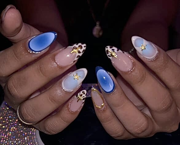 Ortega shares a completed nail set to upload to her Instagram
