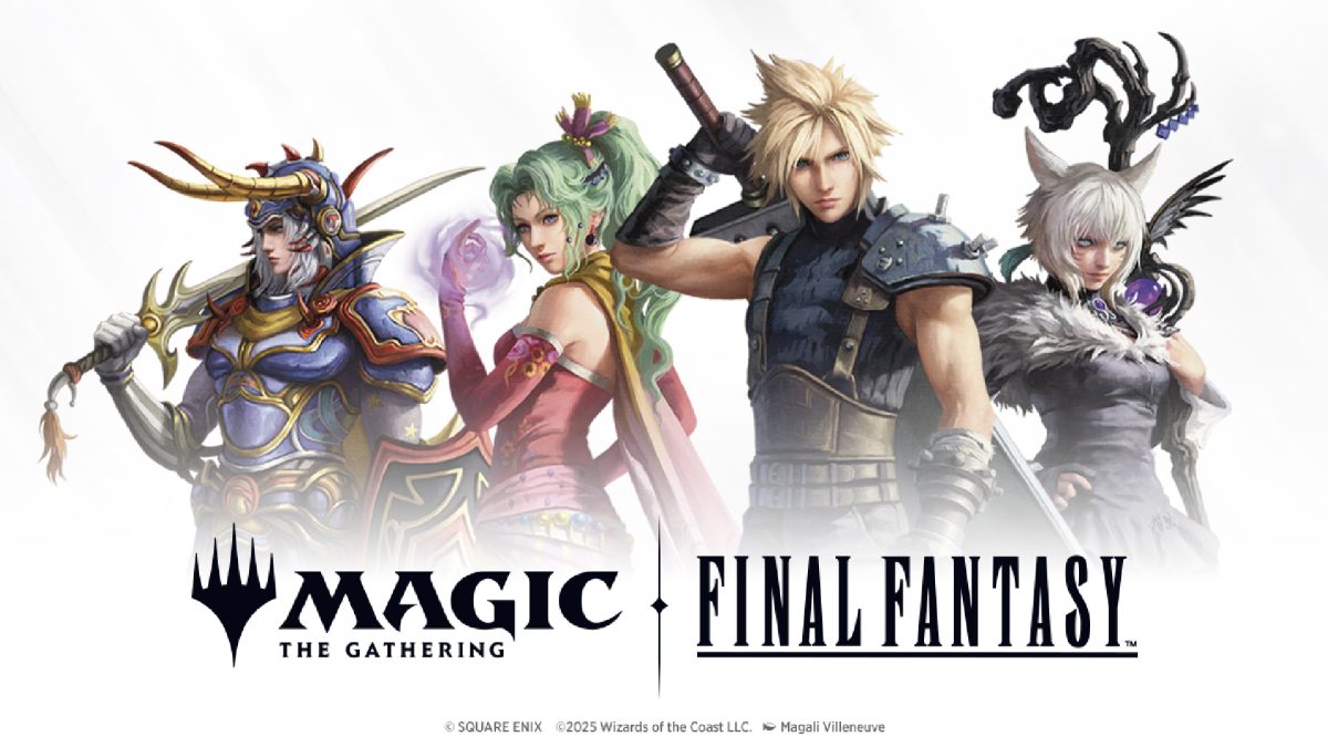 Image displaying characters from the Universes Beyond: Final Fantasy Magic The Gathering set. Photo Courtesy of Commander's Herald