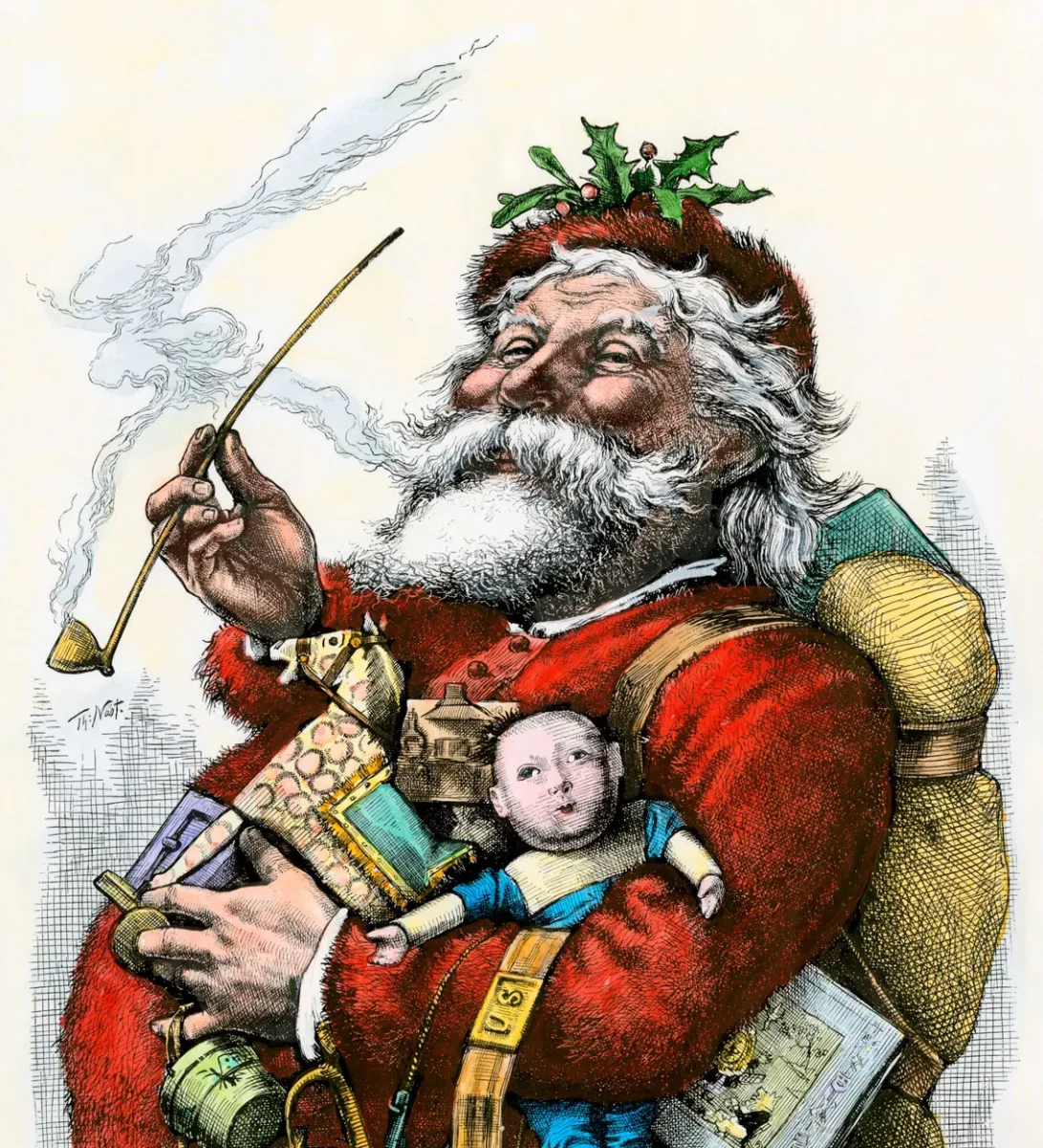 One of the earliest depictions of Santa Claus. Photo Courtesy of Britannica