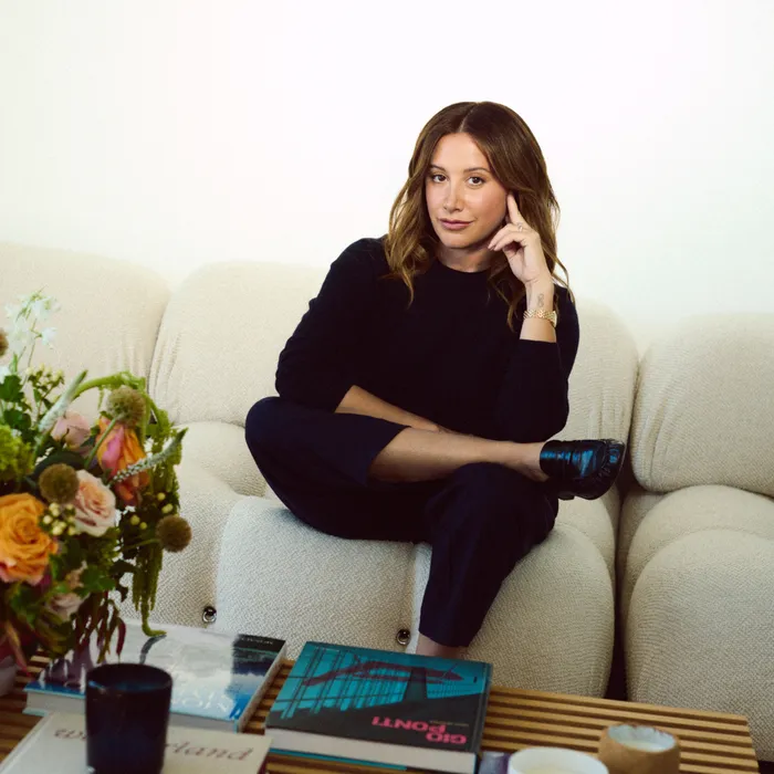 Actor Ashley Tisdale in the cover of her essay, “Breaking Up with My Toxic Mom Group”. Photo Courtesy of Cut Magazine