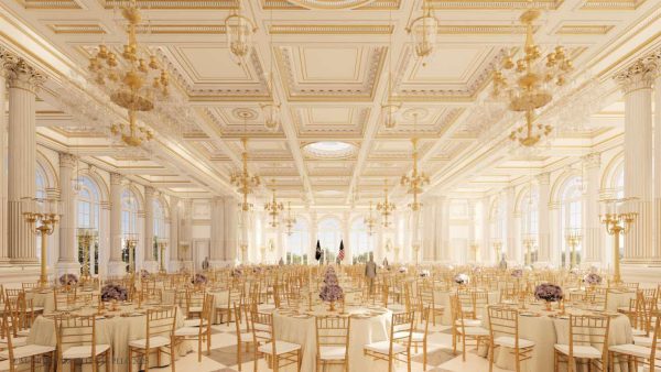 The potential interior  of the new $400 million ballroom. Photo Courtesy of BBC